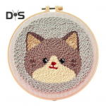 1 komplekt Punch Needle Coaster Kit K&auml;sitsi valmistatud punch n&otilde;ela tikandiga k&auml;sit&ouml;&ouml;komplekt koos r&otilde;ngasl&otilde;nga t&ouml;&ouml;riistadega Juhend T&auml;iskasvanutele Algajatele DIY loomade lillealust English books