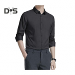 Meeste kevad-s&uuml;giskleit-s&auml;rk, lahtik&auml;iv krae, &otilde;huke istuvus, veniv &uuml;herealine pikkade varrukatega, puhast v&auml;rvi, keskmise pikkusega, pidulik &auml;ri&uuml;ritus kontoritopp 3XL helehall v&auml;rv