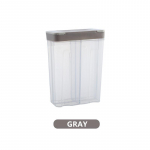 K&ouml;&ouml;gi plastikust hoiupaak teravilja jaotur Suletud purgid lahtise kuivtoidu konteineri jaoks Korraldaja riisi &auml;mbri kaanega hoiukarp sinine