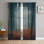 T&auml;nup&uuml;ha S&uuml;gis Metsikud Lilled Voile kardinad magamistoas t&uuml;llist aknakardinad elutuppa L&auml;bipaistvad kardinad rulookardinad kardinad 1 PCS W100XH250cm&Rod Pocket