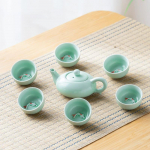7 tk Kung Fu teekomplekt Hiina kuumuskindel portselanist teetass K&otilde;rgekvaliteedilised kaasaskantavad Puer Tea Kung Fu teetassid Seven-piece Set
