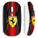 Souris - Maniacase - Logo Ferrari - Sans Fil - Blanc - Design Ergonomique Confortable