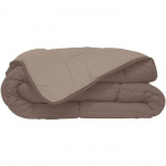 HUDSON Couette l&eacute;g&egrave;re Microfibre 200g/m&sup2; 140x200cm Taupe & Lin