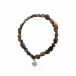 Pierres et Min&eacute;raux. Bracelet Opale Boulder d'Australie. Taille Personnalisable. Fabriqu&eacute; en France.