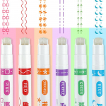 Curve Highlighter Marker Pliiats Lineaarne pliiats, pitsrulli ots, mitu joont