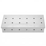 Suure mahutavusega roostevabast terasest suitsutuskast BBQ puitlaastudega suitsukast, grilli tarvik