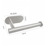 Kuldne h&otilde;bedane Vannitoakude Isekleepuv must wc Roostevaba tualettpaberirullist r&auml;tikuhoidja Korraldajad Punch-Free nagi riidepuu 16cm silver 1pcs