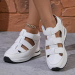 Naiste stiilsed suvised kiilusandaalid hingava pehme tallaga puhkusejalatsid 35 valge