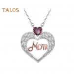 Ema Kaelakee Naiste Faux Kristall Armastuse S&uuml;damega Ripats Kaelakee Emadep&auml;eva Kingitus Emale Vanaemale Naisele T&uuml;tarelt Pojalt h&otilde;be