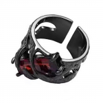 Gooti Kristall Vedel Metall S&otilde;rmus Terav Must Okas Laava Reguleeritav Tsirkoon Avatud S&otilde;rmus Ehted Moehuvilistele A