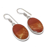 Natural Bloodstone Gemstone 925 Sterling Silver Jewelry Earring 1.58 a3j49
