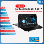 Ossuret 2din Android Autoraadio Ford Fiesta 2009 - 2017 jaoks Autoraadio Multimeedia Video M&auml;ngija GPS Navigatsioon Peaseade Carplay 4G WIFI Intelligentne DVR W1 C 8Core 2G 32G