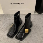 Disaineri Vintage Naiste Pahkluusaapad Moodsad Ruutnina Kingad Kevad S&uuml;gis Korterid Daamide L&uuml;hikesed Saapad Zapatos De Mujer 35 gray