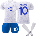 22/23 France Away Jerseys laste jalgpalli treeningkost&uuml;&uuml;mi komplekt 24