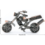 K&auml;sit&ouml;&ouml; Vintage Rauast Mootorratta Mudel Metallist Retro Mootorratas Kodu Kaunistused Mootorratta Armastajatele, Lauakaunistus, S&uuml;nnip&auml;evakingitused Bronze