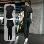 Kvaliteetne naiste jooga ja fitnessi kiiresti kuivav kahest osast koosnev &uuml;likond kevadiseks ja s&uuml;giseseks hooajaks XXL [135-140 lbs]