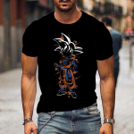 Dragon Ball Z Beebikost&uuml;&uuml;m Son Goku Laste Suvine Meeste T-s&auml;rk Anime Multifilmiprint Valge Must Poiste ja T&uuml;drukute Top L
