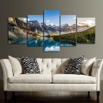 5 t&uuml;kki Imeline loodus, maastik, l&otilde;uend, maalimine, kiviste m&auml;gede HD-prindiga plakatid, seinakunst kodu elutoa sisekujunduseks 20x35cm*2 20x45cm*2 20x55cm*1