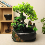 Vaigust k&auml;sit&ouml;&ouml; Lauapealne purskkaev siseruumides loominguline kiviktaimla maastik Purskkaevu sisustus Zeni meditatsioon voolav juga purskkaev 220V EU Plug