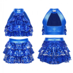 T&uuml;drukute laste tantsuriietuse komplekt v&otilde;imlemisvarrukateta Crop top + seelikud 2 tk litrid tantsuriided 3-4 Years kuld