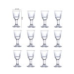 10ml/15ml Klassikaline l&auml;bipaistev k&otilde;rge jalaga SGlassi veiniklaas Luksuslik kuulikujuline klaas Veinitarvikud Baijiu klaas Peoklaasid Baaritarbed 12pcs