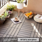 Costoffs Akaatsiapuidust Kl&otilde;psatavad P&otilde;randaplaadid Terrassiplaadid, Pakk 10/27, Vettpidavad ja Libisemiskindlad Sise-/V&auml;liskasutuseks 30*30cm*2.3-10PCS