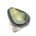 Prehnite Handmade 925 Sterling Silver Jewelry Ring Size 9 q9p00
