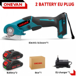 ONEVAN 800W Juhtmeta Elektrilised K&auml;&auml;rid Kangal&otilde;ikur Metall Vaipade L&otilde;ikeriistad Alumiiniumisulam Roostevabast Terasest L&otilde;ikur Makita Akule 2 Battery-EU