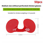 50 tk Punased plastikust kanaklaasid Faasanist nokkimisvastased prillid Poldiga kaitseprillid Kaitsevad linnuliha tarvikud Kanafarmi tarvikud as the picture