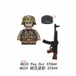 Uued s&otilde;jav&auml;elised eraasjad hernepunktiga relvad ehitusklotsid mudel klotsid mini tegevusm&auml;nguasja figuurid m&auml;nguasi kingitus lastele