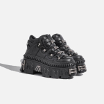 Meeste ja naiste retro punk metall rock goth k&otilde;rge s&auml;&auml;rega muffin-kanna platvormkingad 39 must