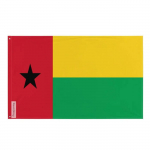 Drapeau - Guin&eacute;e-Bissau - 60 x 90 cm - Pol&uuml;ester - J&auml;lje rekto/verso - &OElig;illets en fer