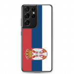 Coque T&eacute;l&eacute;phone - Samsung - Galaxy S21 - Drapeau Serbie - Souple - Mitmev&auml;rviline