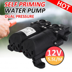 Kahe elektrimootoriga 5,5LPM 105PSI K&otilde;rgsurve Iseimav Diafragmavee pump Aeda Carajan Merepump 12v