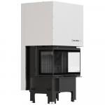 Steel fireplace KRATKI REGNOR 680/280 6 kW &Oslash; 160 3-sided, black thermotec