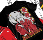 Inuyasha Sesshot-shirt T-s&auml;rk Punane Kuu Inuyasha Anime Must L&uuml;hikeste Varrukatega Pehme Kawaii Harajuku Naiste R&otilde;ivad Esteetiline Y2k Top S