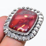 Natural Mookaite Gemstone 925 Sterling Silver Jewelry Ring Size 9.5 r3r90
