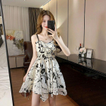 Suvised naiste lilledega tr&uuml;kkimisega kleidid Sweet Slim lilleline ripatsiga kleit XL