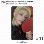 Stray Kids 4. album Karma L&otilde;&otilde;tspilliversioon Ametlik fotokaart Felix (Accordion ver)