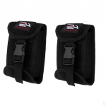 2Pcs Replacement Scuba Dive Weight Belt Pocket Pouch with Buckle x 11 cm / 6.3 4.3 inch