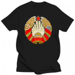 Valgevene Riigivapp T-s&auml;rk Meeste L&uuml;hikeste Varrukatega Valgevene Uhkuse T-s&auml;rk Tr&uuml;kitud T-s&auml;rk Puuvillane Slim Fit T-s&auml;rk Merch XXXXXL must