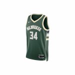 Nike NBA kiiresti kuivav Giannis Antetokounmpo Nr. 34 S&auml;rk 2022-2023 F&auml;nniversioon Unisex S&auml;rk Roheline DN2012-323 S