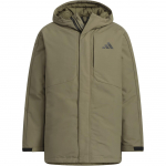 Adidas Dwr FW24 Puhverjakk Veekindel Soe Spordikihiline Puuvillane Jakk Meeste Jakk Oliiviroheline JY4212 M