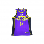 Li Ning Beikong meeste korvpalli Wang Shaojie s&auml;rk logotr&uuml;kiga varrukateta mugav hingav korvpallivest unisex topid lilla AAYS559-1 M