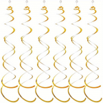 V&auml;rvilised keerlevad dekoratsioonid s&uuml;nnip&auml;evaks, aastavahetuseks, halloweeniks, pulmadeks, aastap&auml;evaks, koolil&otilde;petamiseks ja peoks PVC-kile ja plastkangadega 1 pack of 6 punane