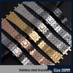 Roostevabast terasest asendusrihm Royal Oak AP kella jaoks - Meeste ja naiste 304 t&auml;isterasest rihm Stainless Steel - 26mm