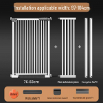 Turvaline kassikindel siseruumide lemmikloomat&otilde;ke: Kr&uuml;pteeritud, K&otilde;rgendatud Aed&mdash;Punch-Free Disain Kassidele ja Koertele, Ideaalne R&otilde;dudele ja Vaheseintele. Height 76cm, Gap 3.8cm, Automatic