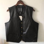 Vest meestele Ehtsast lambanahast Punk Vest XXL must