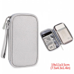 Elektrooniline digitaalne USB &uuml;mbris Kaasaskantav kaabel Reisisalvestuskott Kotid Tarvikud Hoiukott juhtmelaadija jaoks Toite k&otilde;vaketas hall v&auml;rv