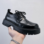 meeste moes pulmapeo kleit platvormkingad paeladega originaalnahast nikerdatud brogue kingad must pruun tossud trendikad jalatsid 6.5 must